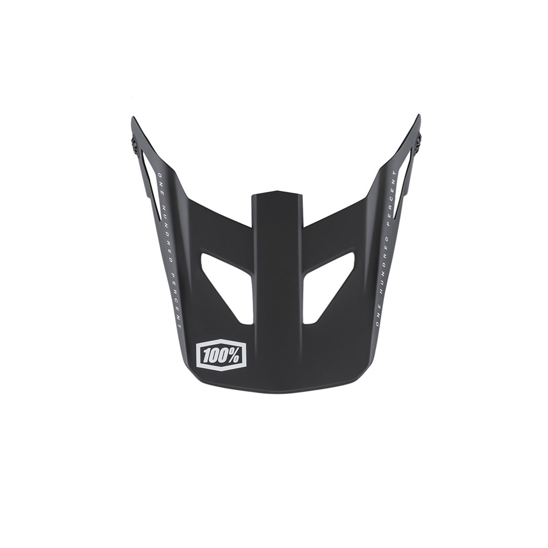 Detail shot of the visor on 100% STATUS Helmet - Black